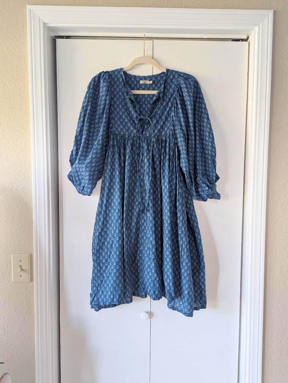 Faherty Blue Floral Dress